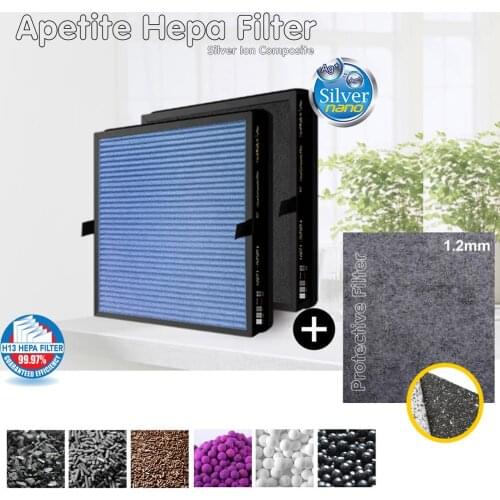 Zibro A40 Air Purifier Compatible Hepa Carbon Multifunctional Combined Filter + Silver Ion Protective
