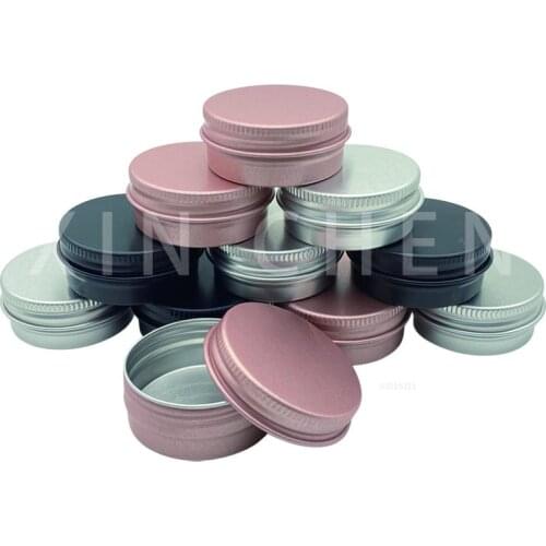 10Pcs Cosmetic Container Aluminum Pot Jar With Lid Eye Cream Hair Conditioner Tin Jar Pot Cosmetic Metal 5/10/15/20/30/50g