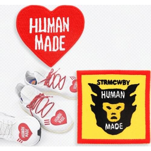 2PCS Human Made Patches Strmcwby Embroidery Patches For Clothing DIY Iron On Patches Giy Shoes Clothes
