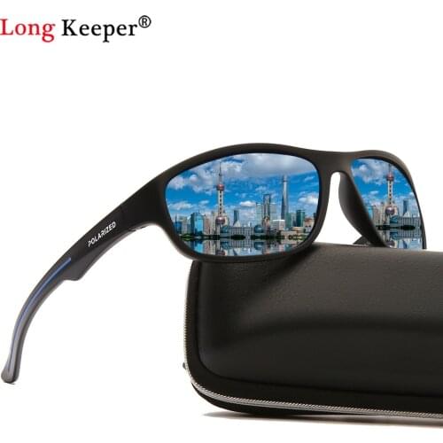 2020 Square Polarized Sunglasses Men Sports Fishing Sun Glasses Male UV400 Driver Shades Coating Design All-Fit Mirror Oculos