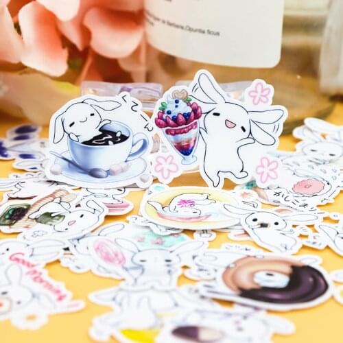 43pcs/pack Rabbit candy animal Waterproof stickers Toys Luggage Stickers For Moto Car & Suitcase Cool Fashion Laptop stickers