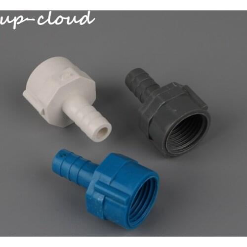 5pcs 1/2" female thread to 10mm PVC straight connector hard tube plastic joint garden irrigation hose connector pipe adapter