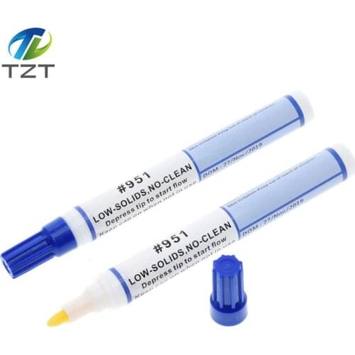 951 Soldering Flux Pen Low-solids Kester Cleaning-free Welding Pen For Solar Cell & Fpc/pcb 10ml Capacity No-clean Rosin