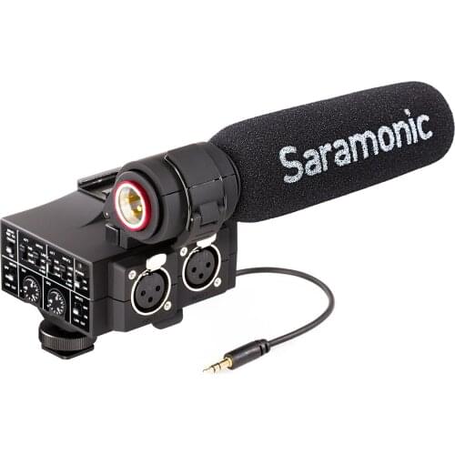 Saramonic MixMic Audio Adapter and Shotgun Microphone kit for DSLR Cameras and Video Cameras