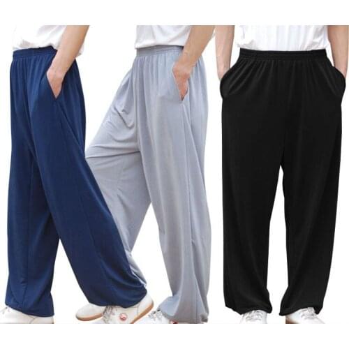 Unisex Summer&Spring Ice silk tai chi pants practise yoga pants martial arts taijiquan trousers wushu bloomers