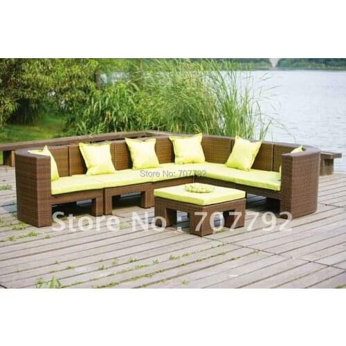 Hot sale Long 9 seaters elegant rattan outdoor chairs