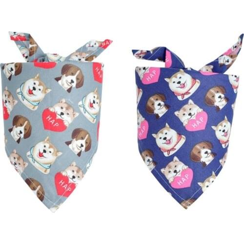 60pcs/lot Valentine‘s Day Special making Pet Dog Puppy cat cotton bandanas Collar scarf Pet tie C02 custom made