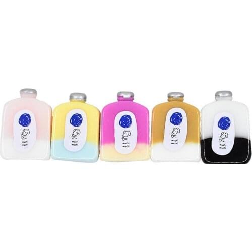 5Pcs Simulation Imitated Milk-Tea Bottle Charms Pendant Resin Earring Jewelry Craft DIY Phone Shell Patch Arts Miniature Food