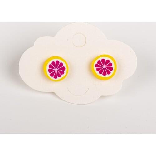 Korean style Cute Colorful Summer Acrylic Earrings Flower Bear Geometric Food Stud Earrings Set For Women Girls Jewelry #KY517