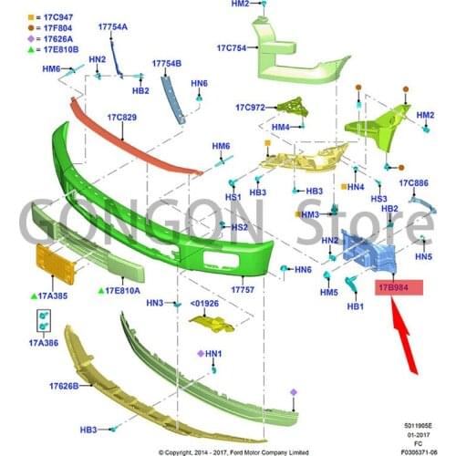 CAR Front bumper bracket Left side For dMo nd eoG CFC F150 Front bumper inner bone Front bumper buckle Gantry upper bracket