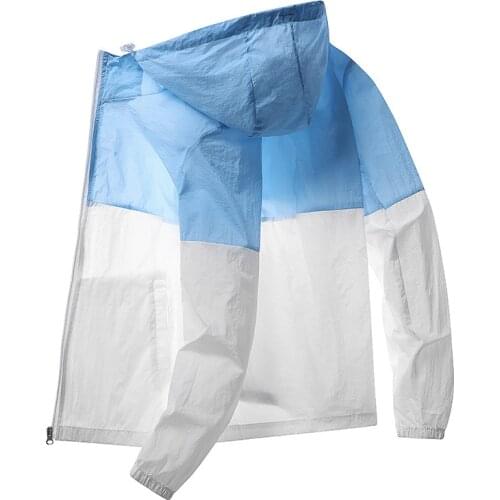 Summer Jacket Men Sun Protection Outdoor Waterproof Fishing Jacket for Men Breathable Hooded Mens Clothing Veste Homme M-4XL