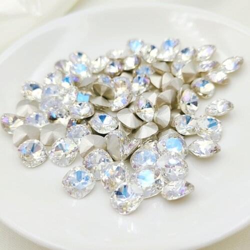Moonlight Strass Crystal Nail Cushion Crystals Strass point Back Stones Rhinestones for diy nail art decoration jewelry making