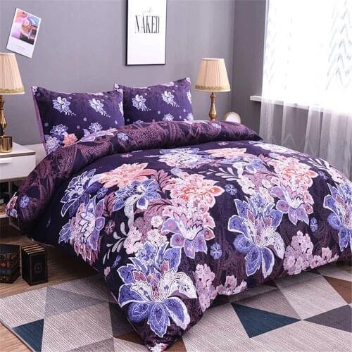 Fashion Flowers Plants Leaves Bed Cover Simple Duvet Cover For Adult Child And Pillowcases Simple Luxury Comforter Bedding Set