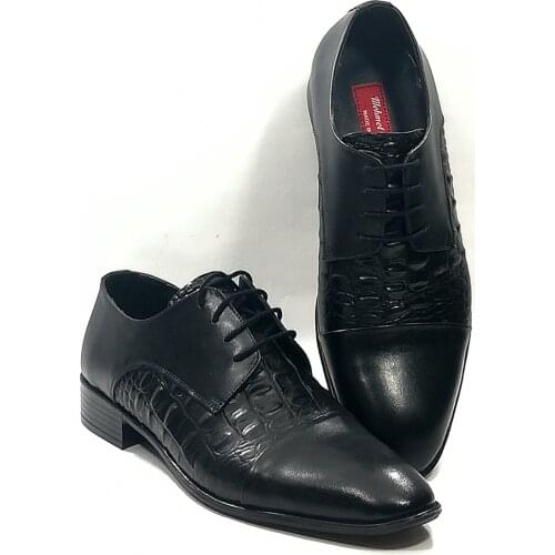 BLACK Luxury Business Oxford Leather Shoes Men Formal Dress Shoes Office Wedding Flats Shoes Loafer Homme. Trendy