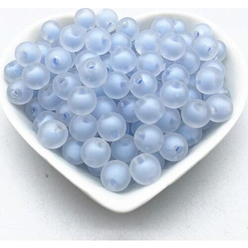 New 8mm 10mm 12mm Acrylic Transparent Frosted Beads Diy Hair Accessories Headrope Hair Circle Handmade Hair Accessories #11