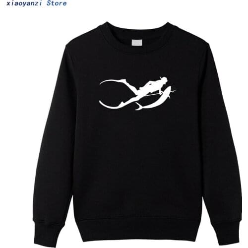 New Design Free Diving SpearFishing sweatshirt Mens Plus Size men sweatshirts Cotton pullovers Male printed hoodies
