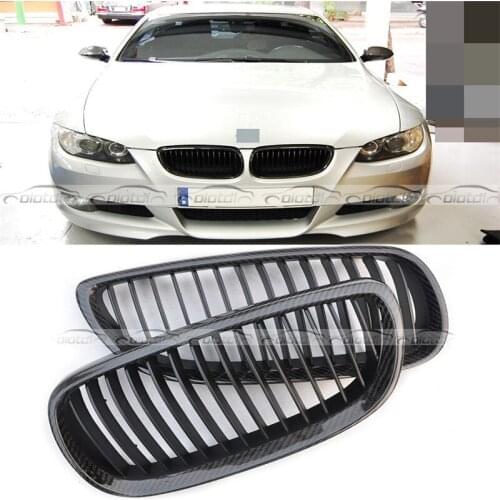 Olotdi Carbon Fiber Front Kidney Grills Car Racing Grille accessories For BMW 3 Series E92 E93 M3 2008-2013