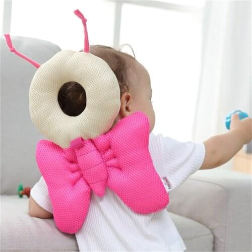 Baby Walking Pillow Pad Toddler Anti-fall Headrest Pillow Baby Neck Cute Wings Resistance Cushion Bedding Backpack