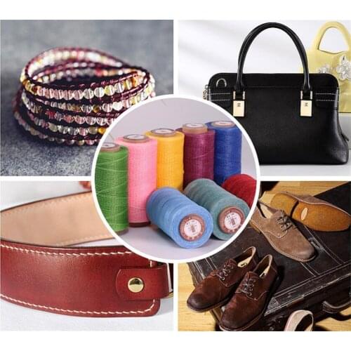 10pcs/lot Durable 240 Meters 0.8mm 150D Leather Waxed Thread Cord for DIY Handicraft Tool Hand Stitching Thread