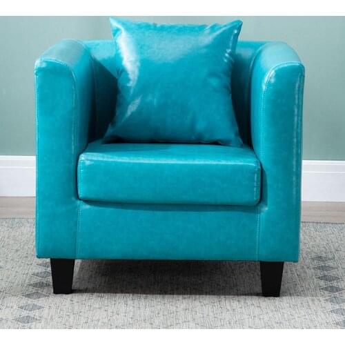 Simple Two Person Sofa Small Family Three Person Rental Hotel Coffee Shop Net Coffee Pu Leather Single Person Small Sofa Chair