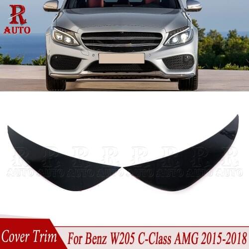 R-AUTO For Benz W205 C-Class C180 C200 C300 C400 C43 C63 AMG 2015 2016 2017 2018 Front Bumper Air Vent Outlet Cover Trim