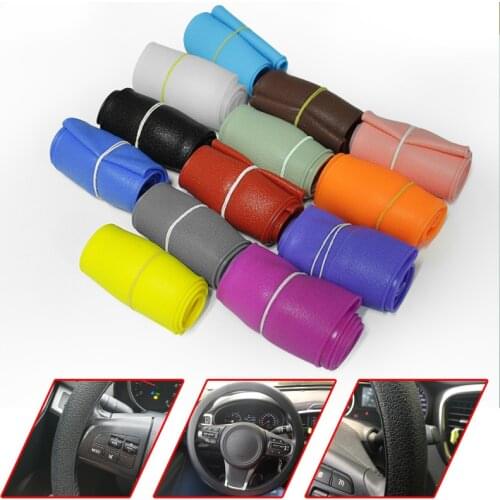 Car Styling Car Silicone Steering Wheel Glove Cover Multi Color Skin Soft For Volkswage Polo CC T-ROC Tiguan Interior Accessory