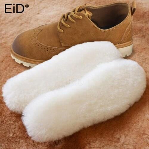 Unisex thermal warm Wool thick insoles for shoes winter Snow Boots pad imitation Natural wool warm insoles Heated insert cushion