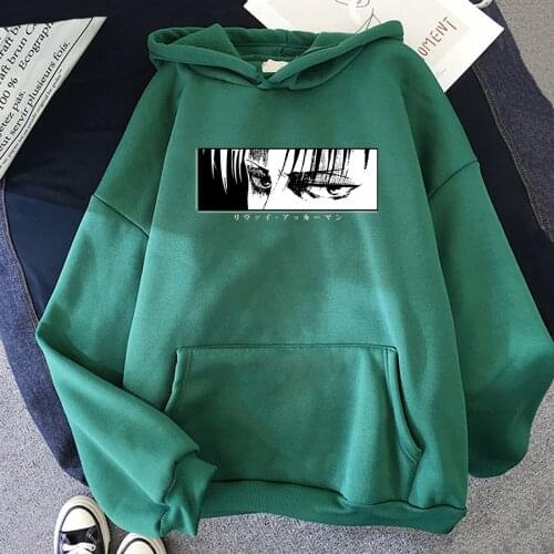 Attack on Titan Eye Hoodie Fashion Loose Pullovers Casaul Tops Oversize Hoodied Sweatshirt Women Harajuku Green Hoodies