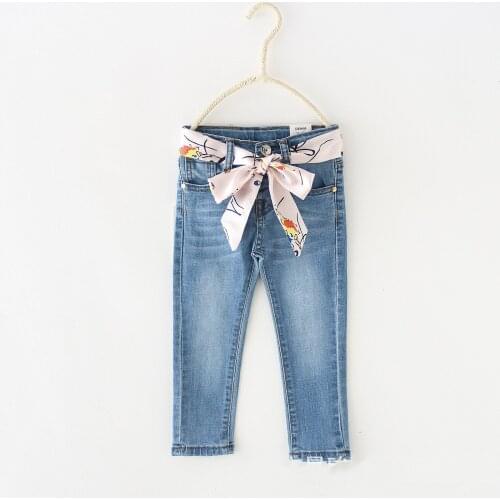 Spring Girls Jeans Baby Kids Jeans for Children Boys Girls Leggings Denim Pants Toddler Pants Girls Kids Pants for Boy Girl 2-8Y