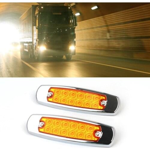 High Quality 12LED Windshield Truck Trailer Side Marker Indicators Lights DC12V Car Truck Trailer Clearance Lights Signal lamp