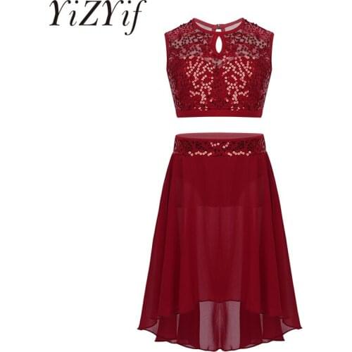 Танцевальные костюмы для девочек YiZYiF China At AliExpress