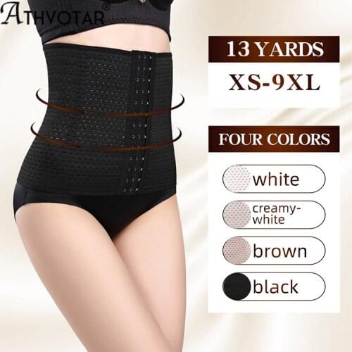 ATHVOTAR XS-9XL Plus Size Corset Shapewear Women Body Shaper Adjusted Belt Waistband Waist Shapers Modeling Strap Underwear