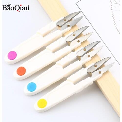 1 Pcs Plastic Handle Sewing Scissors Tool Sewing Cross Stitch Tailor Scissors DIY Supplies Thread Clipper Nipper Cutter