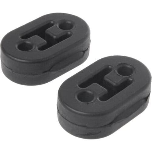 2x Heavy Duty Exhaust Hanger Bushing Support 2 Holes Bracket Rubber Mount 1XCF