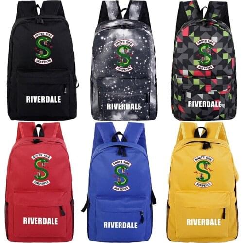 2020 Gift TV Series South Side Boy Girl School bag Women Bagpack Teenagers Schoolbags Canvas Men Student Backpacks
