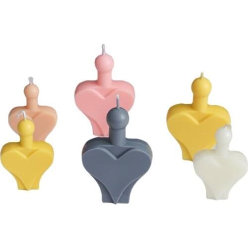 Love Acrylic Candle Mold Transparent Acrylic Mold Heart Candle Diy Soap Molds for Soap Making Aromatherapy Candle Plastic Mold