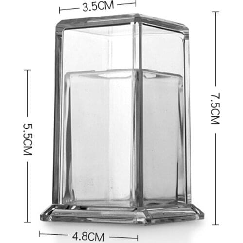Acrylic Toothpick Holder Dispenser Organizer Clear Storage Box with Lid (Rectangle), YAB024