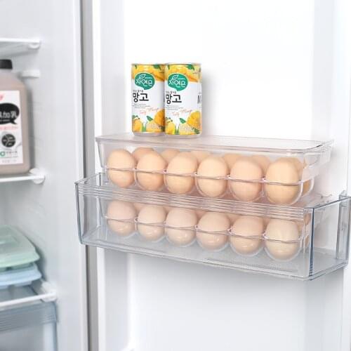 White Transparent Rectangular Plastic Superimposed High-quality Food Grade Materials Fresh Keeping Egg Box With Tray