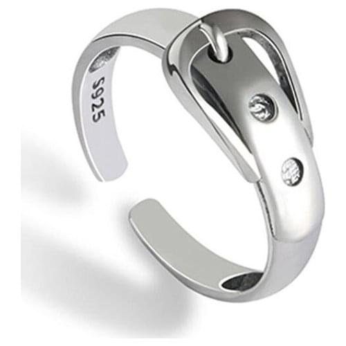 Bohemian Fashion 925 Sterling Silver Belt Rings for Women Bridal Wedding Open Finger Rings Christmas Gifts Fancy Jewelry