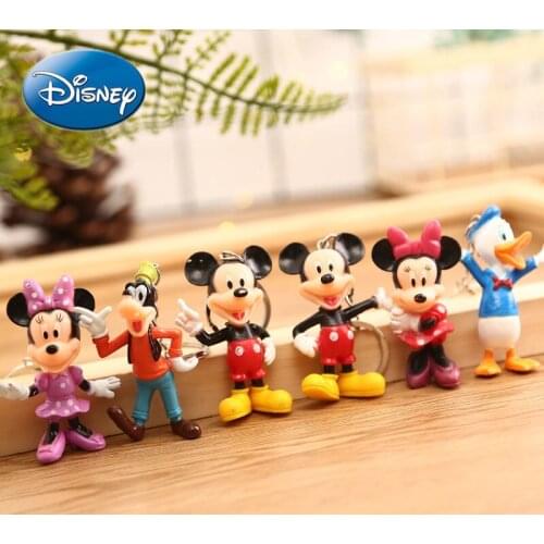 Disney Cute Anime Cartoon Disney Mickey Mouse Minnie Keychain Ring Chain Pendant Student Personality Pendant