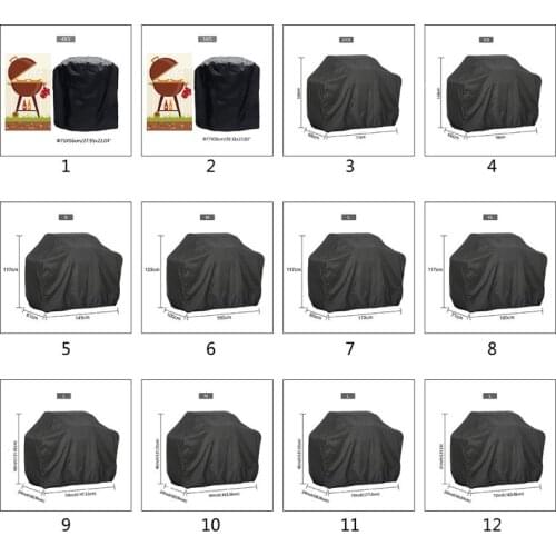190T 210D BBQ Cover Outdoor Dust Waterproof Weber Heavy Duty Grill Cover Rain Protective Outdoor Barbecue Cover Round
