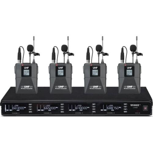 Four channels wireless microphone Noise Cancelling Perfect Sound Light-weight Headset Microphone handheld Microphone