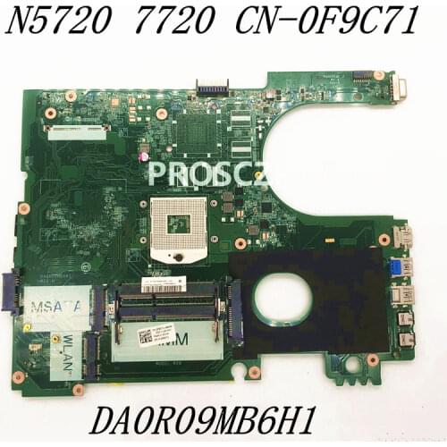 For Dell N5720 5720 7720 DA0R09MB6H1 Laptop Motherboard CN-0F9C71 F9C71 0F9C71 HM77 PGA989 DDR3100% Working well