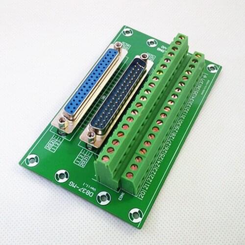 D-SUB DB37 Male/Female Header Breakout Board, Terminal Block, Connector