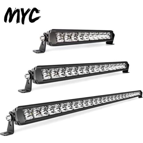 Single row 12'' 22'' 32'' 42'' 52'' Inch LED Light Bar For Off Road Trucks 4WD 4X4 Slim Driving Barr Work Lights 12V 24V IP68