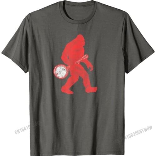 Bigfoot & Banjo Funny Sasquatch Silhouette Retro Bluegrass T-Shirt Tees Popular 3D Printed Cotton Men Tshirts Printing
