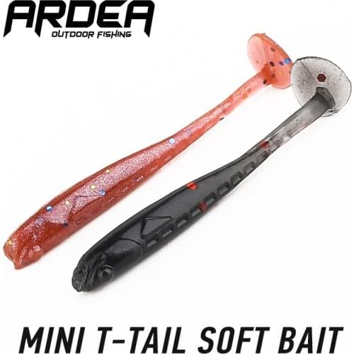 Mini T-tail Worm Swimbait Soft Lure 12pcs35mm/0.3g Wobbler Artificial Silicone Small Bait Jigging Slow Shrimp Fishing Tackle