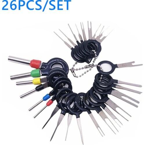 26Pcs Car Terminal Removal Electrical Wiring for Cars Crimping Tool Connector Pin Extractor Automobiles Terminal Removal Tool