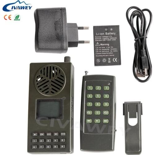 80-120m controller speaker 1800mah battery 130dB led display 157 sounds hunting MP3 bird caller decoy bird caller duck decoy