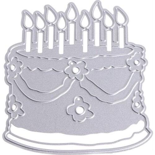Birthday Cake Metal Die Cutting Dies Scrapbooking Embossing Folder Suit For Big Shot Cutting Machine